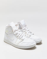 2019 Nike Air Jordan 1 Mid Triple White Trainers - UK7.5