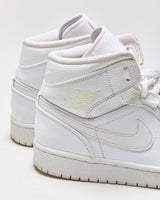 2019 Nike Air Jordan 1 Mid Triple White Trainers - UK7.5
