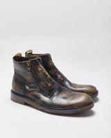 John Varatos U.S.A Laceless Leather Patina Biker Boots - UK7