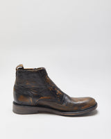 John Varatos U.S.A Laceless Leather Patina Biker Boots - UK7