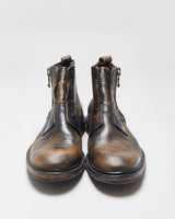 John Varatos U.S.A Laceless Leather Patina Biker Boots - UK7