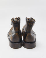 John Varatos U.S.A Laceless Leather Patina Biker Boots - UK7