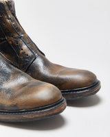 John Varatos U.S.A Laceless Leather Patina Biker Boots - UK7