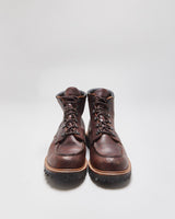 Red Wing Sawmill 2927 Made In USA Briar Oil Slick Leather Vibram 6" Moc Toe Ankle Boots - UK8.5