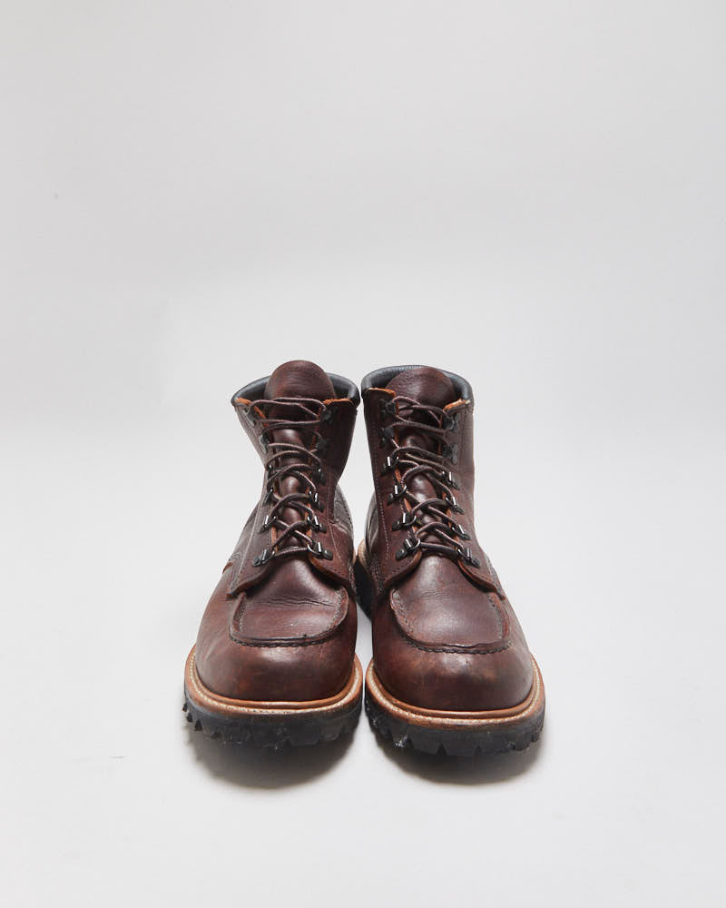 Red Wing Sawmill 2927 Made In USA Briar Oil Slick Leather Vibram 6" Moc Toe Ankle Boots - UK8.5