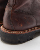 Red Wing Sawmill 2927 Made In USA Briar Oil Slick Leather Vibram 6" Moc Toe Ankle Boots - UK8.5
