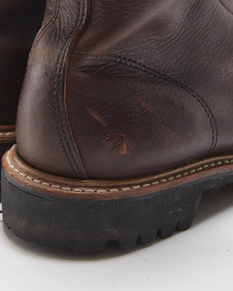 Red Wing Sawmill 2927 Made In USA Briar Oil Slick Leather Vibram 6" Moc Toe Ankle Boots - UK8.5