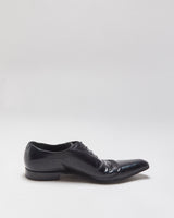 Vintage Dolce &amp; Gabbana Black Leather Pointed Toe Oxford Shoes - UK9