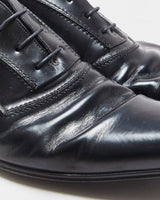Vintage Dolce &amp; Gabbana Black Leather Pointed Toe Oxford Shoes - UK9