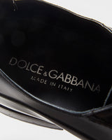 Vintage Dolce &amp; Gabbana Black Leather Pointed Toe Oxford Shoes - UK9