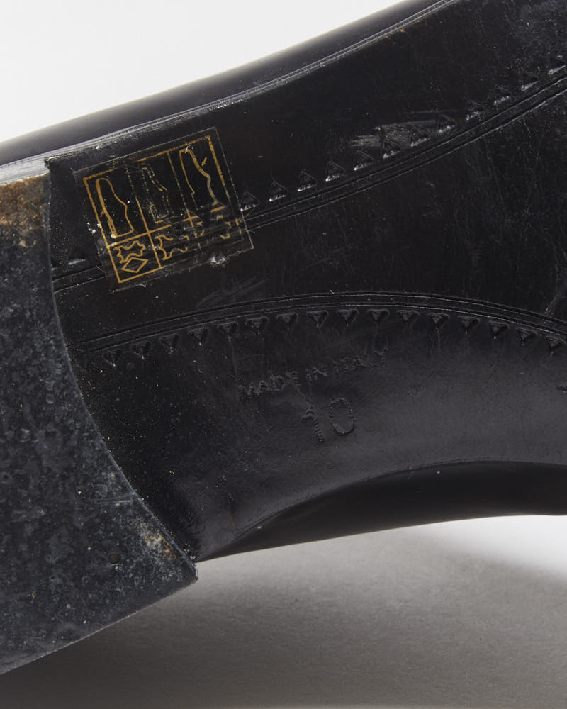 Vintage Dolce &amp; Gabbana Black Leather Pointed Toe Oxford Shoes - UK9