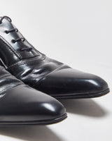 Vintage Dolce &amp; Gabbana Black Leather Pointed Toe Oxford Shoes - UK9