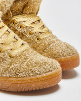 DS 2013 Adidas Originals Jeremy Scott JS Bear Gold Tinsel Trainers - UK5.5