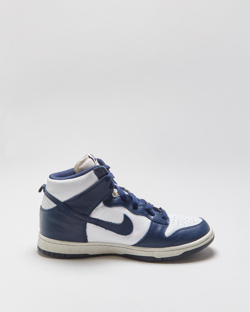2016 Nike SB Dunk High Villanova Midnight Blue Premium Leather Trainers - UK9.5