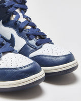 2016 Nike SB Dunk High Villanova Midnight Blue Premium Leather Trainers - UK9.5