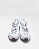 2024 Nike Shox R4 Metallic Silver/White/Blue Lagoon Trainers - UK11