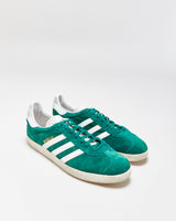Adidas Gazelle Dark Green/Off White Suede Trainers - UK10.5