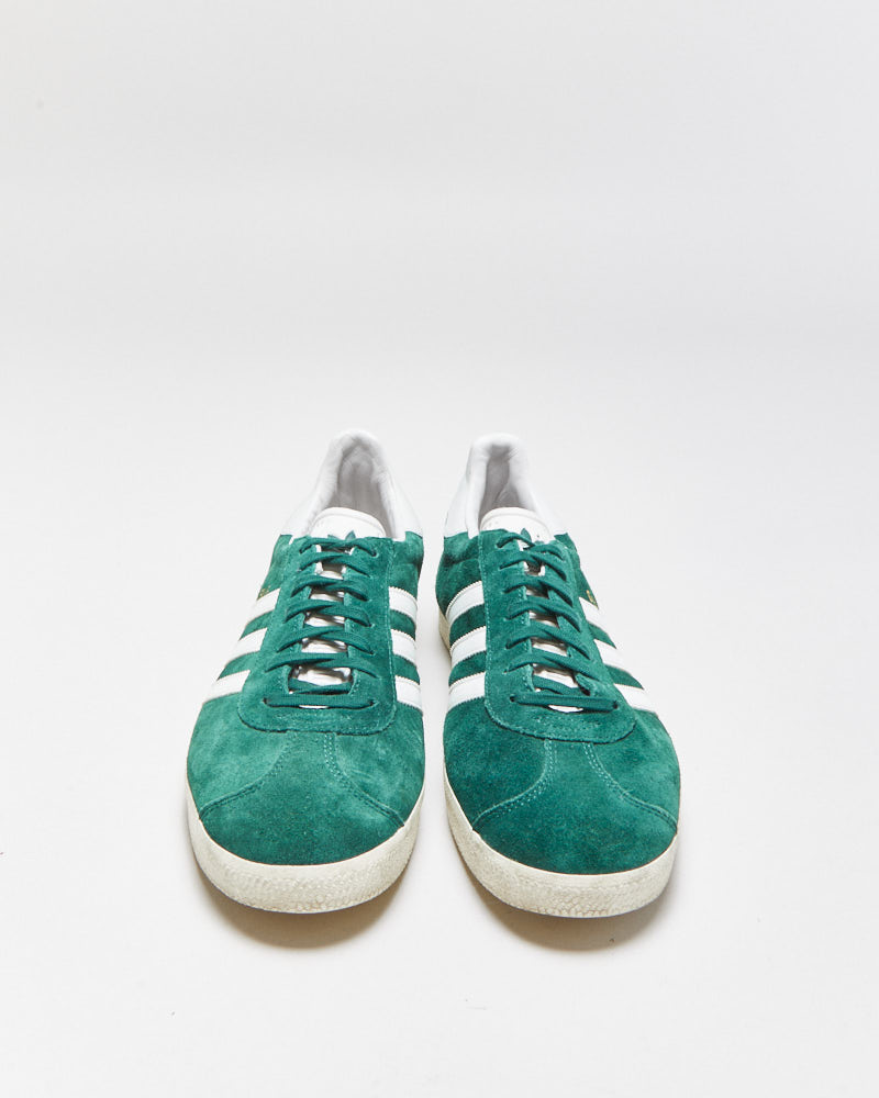 Adidas Gazelle Dark Green/Off White Suede Trainers - UK10.5