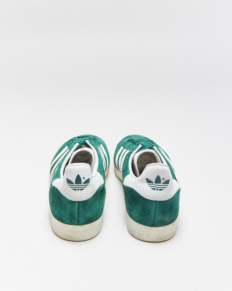 Adidas Gazelle Dark Green/Off White Suede Trainers - UK10.5