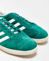 Adidas Gazelle Dark Green/Off White Suede Trainers - UK10.5