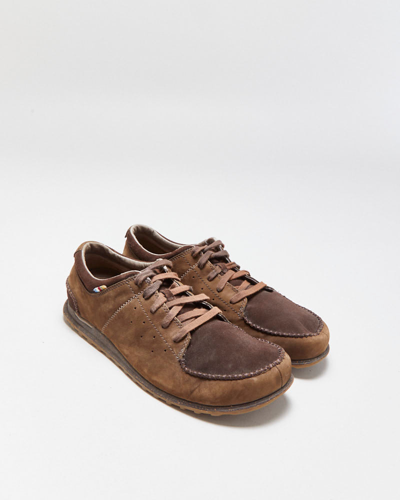 Vintage Y2K 00s The North Face Brown Suede Canvas Low Top Hayden Shoes - UK10