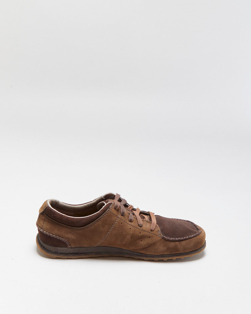 Vintage Y2K 00s The North Face Brown Suede Canvas Low Top Hayden Shoes - UK10