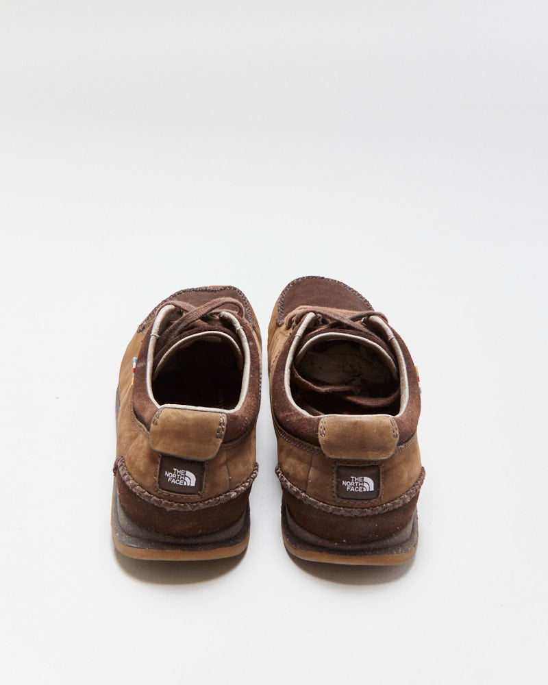 Vintage Y2K 00s The North Face Brown Suede Canvas Low Top Hayden Shoes - UK10
