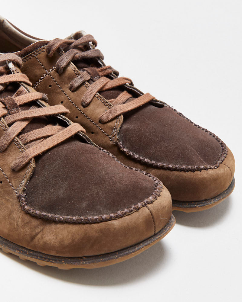 Vintage Y2K 00s The North Face Brown Suede Canvas Low Top Hayden Shoes - UK10