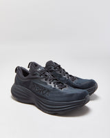 Hoka One M Bondi 8 Triple Black Running Trainers - UK11.5