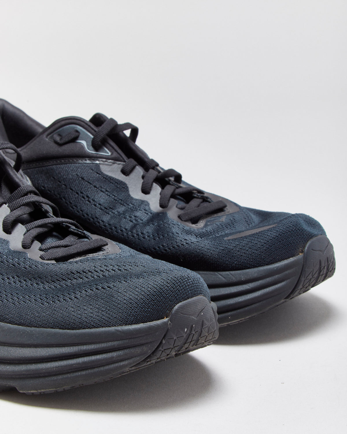 Hoka One M Bondi 8 Triple Black Running Trainers - UK11.5