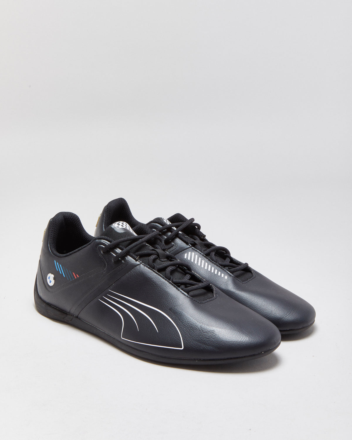 DS BMW M Motorsport x Puma A3ROCAT Black/White Leather Track Trainers - UK12