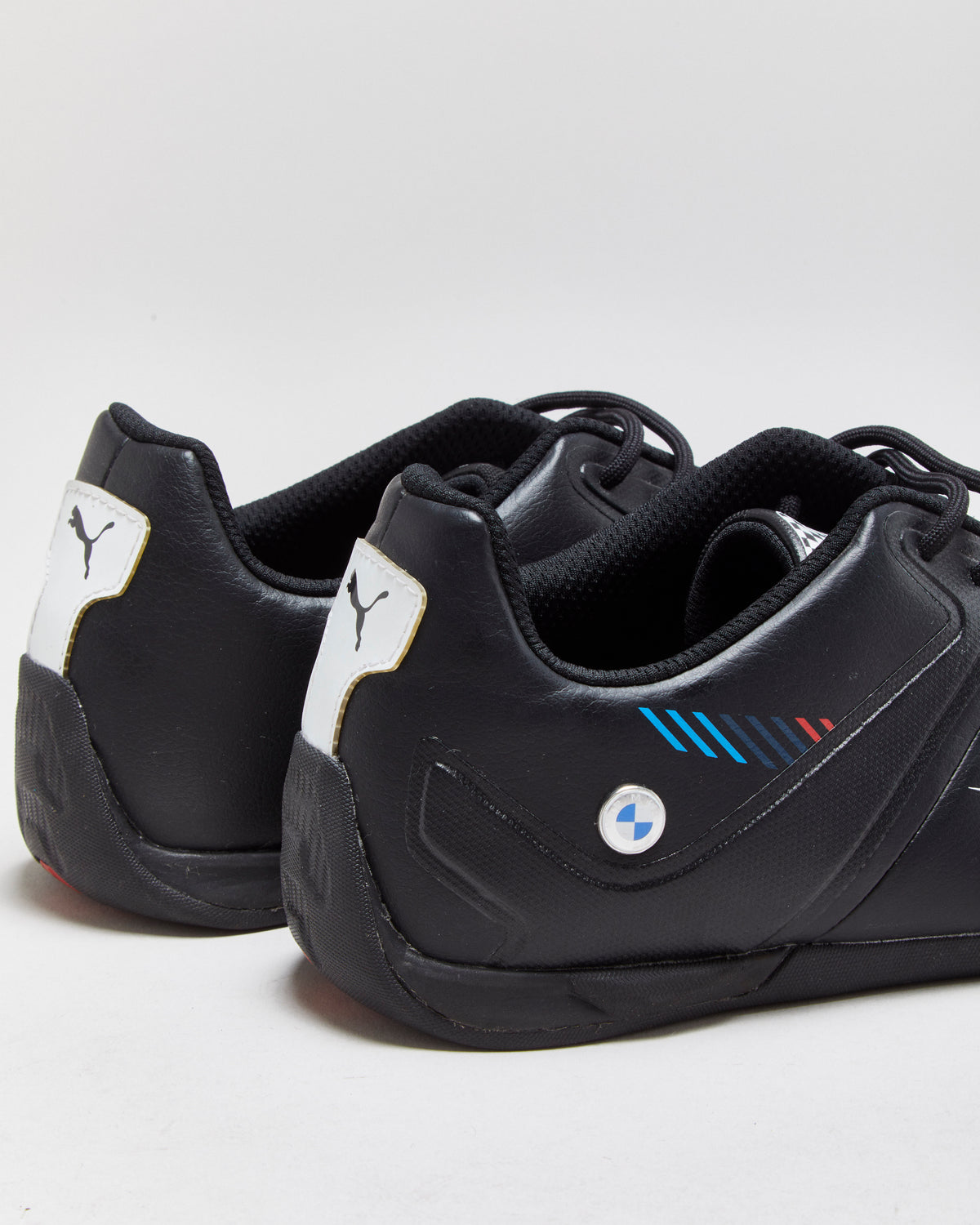 DS BMW M Motorsport x Puma A3ROCAT Black/White Leather Track Trainers - UK12