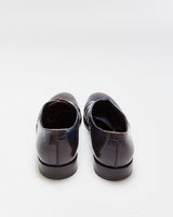 Vintage Salvatore Ferragamo Midnight Brown Leather Oxford Saddle Shoes - UK7