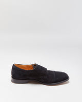 Church's Custom Grade Black Suede Detroit Made In England Double Monk Strap Brogues - UK8.5