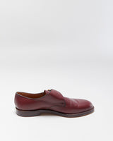 Vintage 1990s Bally Scribe Mahogany Red Leather Single Monk Strap Shoes - UK10
