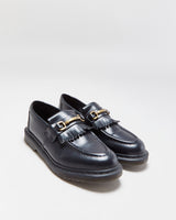 DS Dr. Martens Smooth Leather Adrian Snaffle Chunky Horsebit Tassel Loafers - UK9