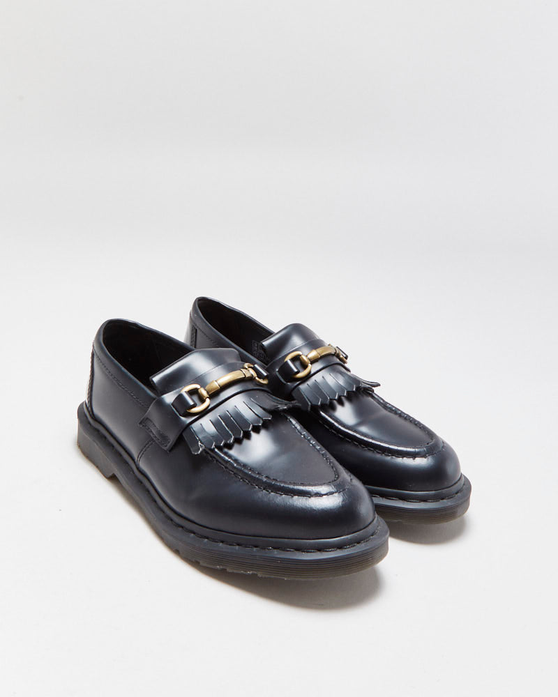 DS Dr. Martens Smooth Leather Adrian Snaffle Chunky Horsebit Tassel Loafers - UK9