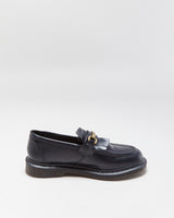 DS Dr. Martens Smooth Leather Adrian Snaffle Chunky Horsebit Tassel Loafers - UK9