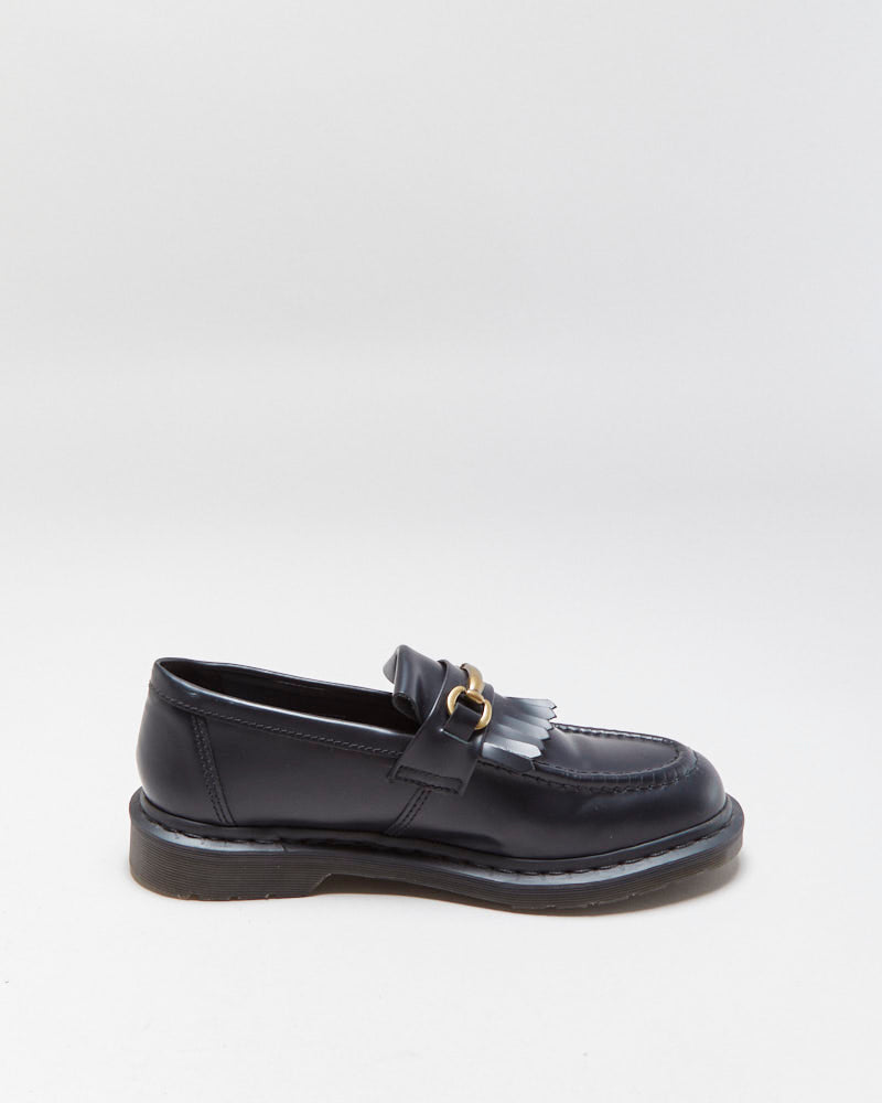DS Dr. Martens Smooth Leather Adrian Snaffle Chunky Horsebit Tassel Loafers - UK9
