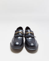 DS Dr. Martens Smooth Leather Adrian Snaffle Chunky Horsebit Tassel Loafers - UK9