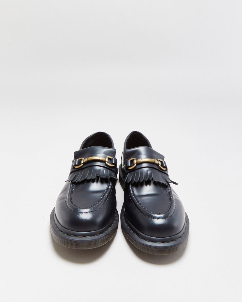 DS Dr. Martens Smooth Leather Adrian Snaffle Chunky Horsebit Tassel Loafers - UK9