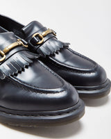 DS Dr. Martens Smooth Leather Adrian Snaffle Chunky Horsebit Tassel Loafers - UK9
