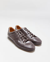 Bally Brown Leather Smart Low Top Trainers - UK8