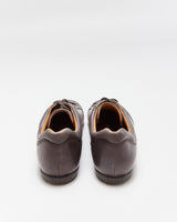 Bally Brown Leather Smart Low Top Trainers - UK8