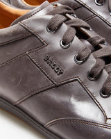 Bally Brown Leather Smart Low Top Trainers - UK8