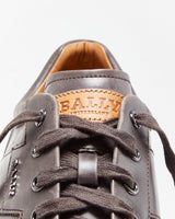 Bally Brown Leather Smart Low Top Trainers - UK8