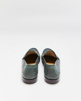 Vintage Tom Ford Emerald Leather Chain Link Loafers - UK8.5