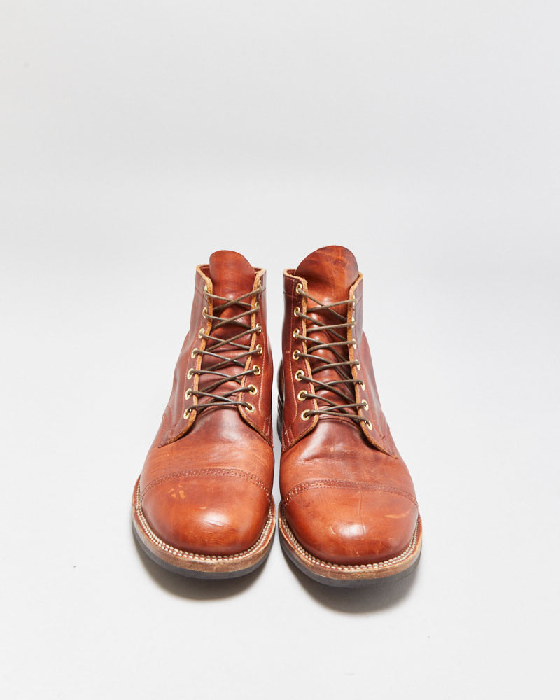 Viberg 1035 Service Tuscanello Olmo Chestnut Made In Canada Work Boots - UK10