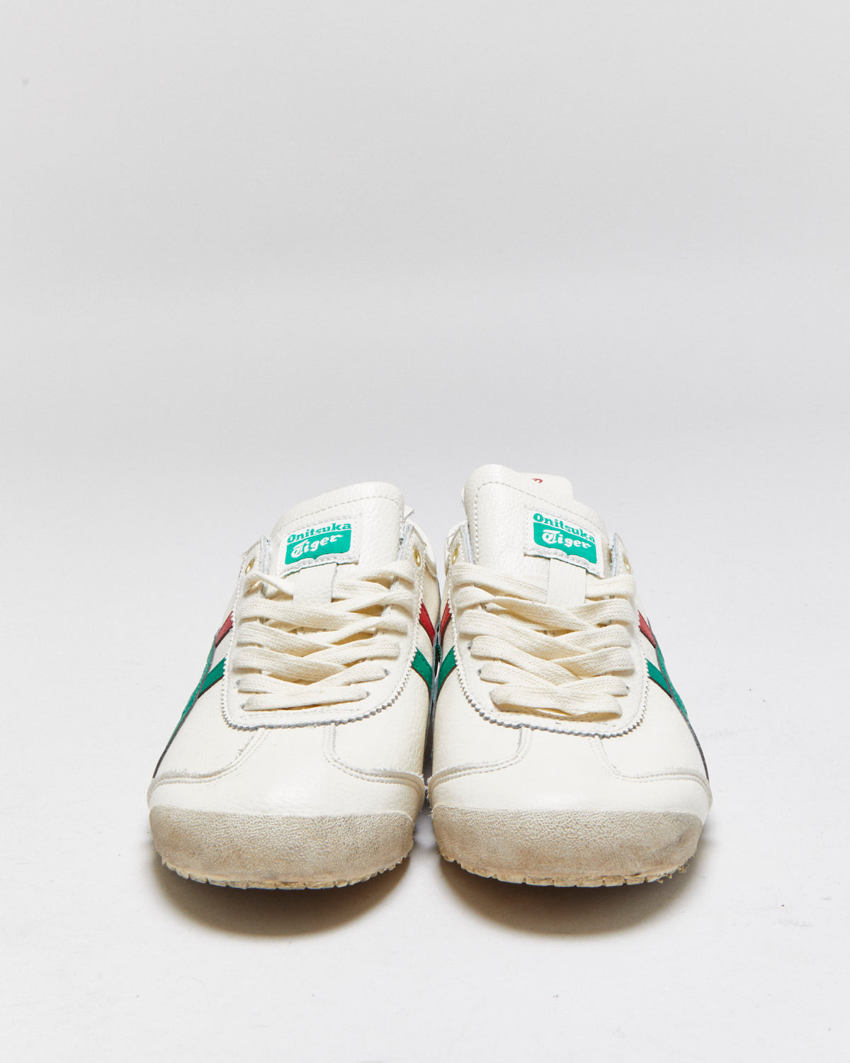 Onitsuka Tigers Mexico 66 Birch Kale/Red/Gold Trainers - UK9