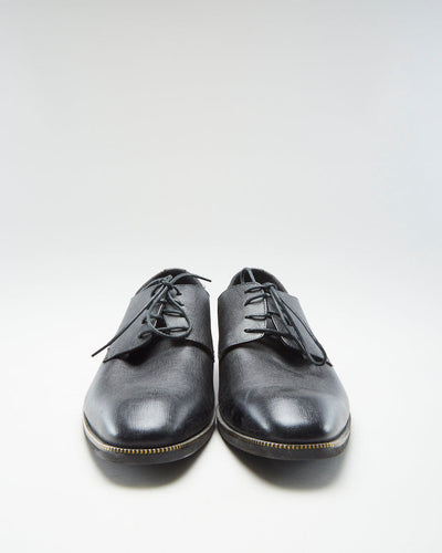 Karl Lagerfeld Black Leather Formal Shoes - Mens UK 10.5